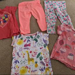 Good condition.

3 t shirts & 2 pairs of 3/4 length summer leggings.