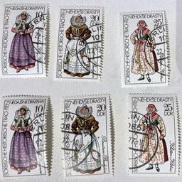 Zum Verkauf stehen 6 Briefmarken DDR 1977 Historische sorbische Trachten.Der Verkauf erfolgt unter Ausschluss jeglicher Gewährleistung Privatverkauf keine Rücknahme, keine Garantie und kein Umtausch. Für den Versand sind 2,10 € extra zu bezahlen.