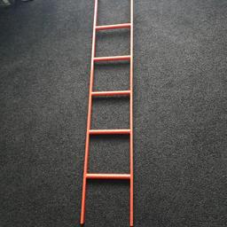 solid metal bunk bed ladder red but could be painted or sprayed any colour has lips on top to hook to bed could be used in caravan too 5ft could easily be shortend