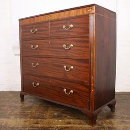 McClintock Antiques

An antique Mahogany George the 3rd chest of drawers

Height 121cm
Length 126cm
Width 55cm

Condition good

Delivery in London £45

McClintock Antiques
