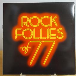 "ROCK FOLLIES OF 77"
Is the second series of the UK television drama Rock Follies. Released in 1977 on Polydor Records with 12 tracks from the series performed by the stars Julie Covington, Charlotte Cornwell and Rula Lenska. In addition, cast member Sue Jones-Davies was a vocalist on many tracks, including the album's hit single "O.K.?" which reached #10 in June 1977
(Gatefold Sleeve with Original LITTLE LADIES inner sleeve)
Excellent Condition

Postage possible with Payment by PayPal please so buyer protection will apply 