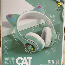 Verkaufe Faltbare Kopfhörer
Over Ear,
LED Niedliche Katzenohren
Audio kabellos für Kinder Bluetooth 5.0 Kopfhörer für Tablet/Handy/PC (Green)
Ohne Ladekabel
Nicht Raucher
Privatverkauf, daher keine Reklamation, Umtausch, Rücknahme etc…….