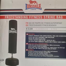 Free standing Fitness Strike Bag
stands solid u fill with water or stand the bag is airfield great for training and getting fitt. paid £109.99 when I bought it new
Maybe able to deliver local or to wolverhampton