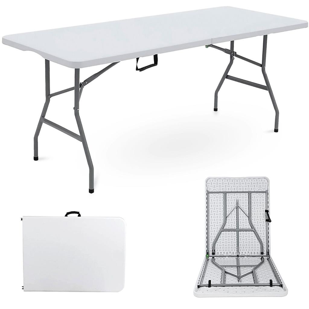 Please note collection is from Unit four gym Phillips Street B6 4pt Aston.
Delivery can be arranged for a small fee depending on your location

Brand new boxed. 6ft Folding Table.
Think of the ways you can use our Folding Multi-Purpose Table in your home. For family and friends get-togethers, celebrations, and parties, it's the ideal extra table to sit at or serve food on, both indoors and outside. Plus, it folds away afterward to save space.

It has a hardwearing HDPE top that’s smart enough as a buffet table at a formal function. The rigid metal legs are powder-coated for extra protection. Plus, the cross-braces make it super sturdy and strong enough to be used as a workshop storage bench and for car boot sales.

Size (W) 180cm (D) 74cm (H) 74cm
07988976133 my contact number
