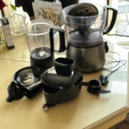 Used one so twice very good condition. Food processor, chopper juicer altogether