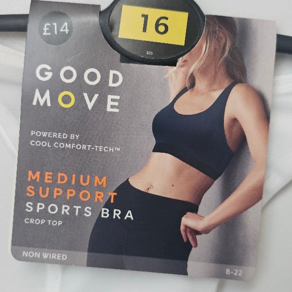 sports bra marks n spencers size 16 ftom the good move range .wide under band nice wide straps .pet n smoke-free home collection ip3 or posting at your cost. no offers.