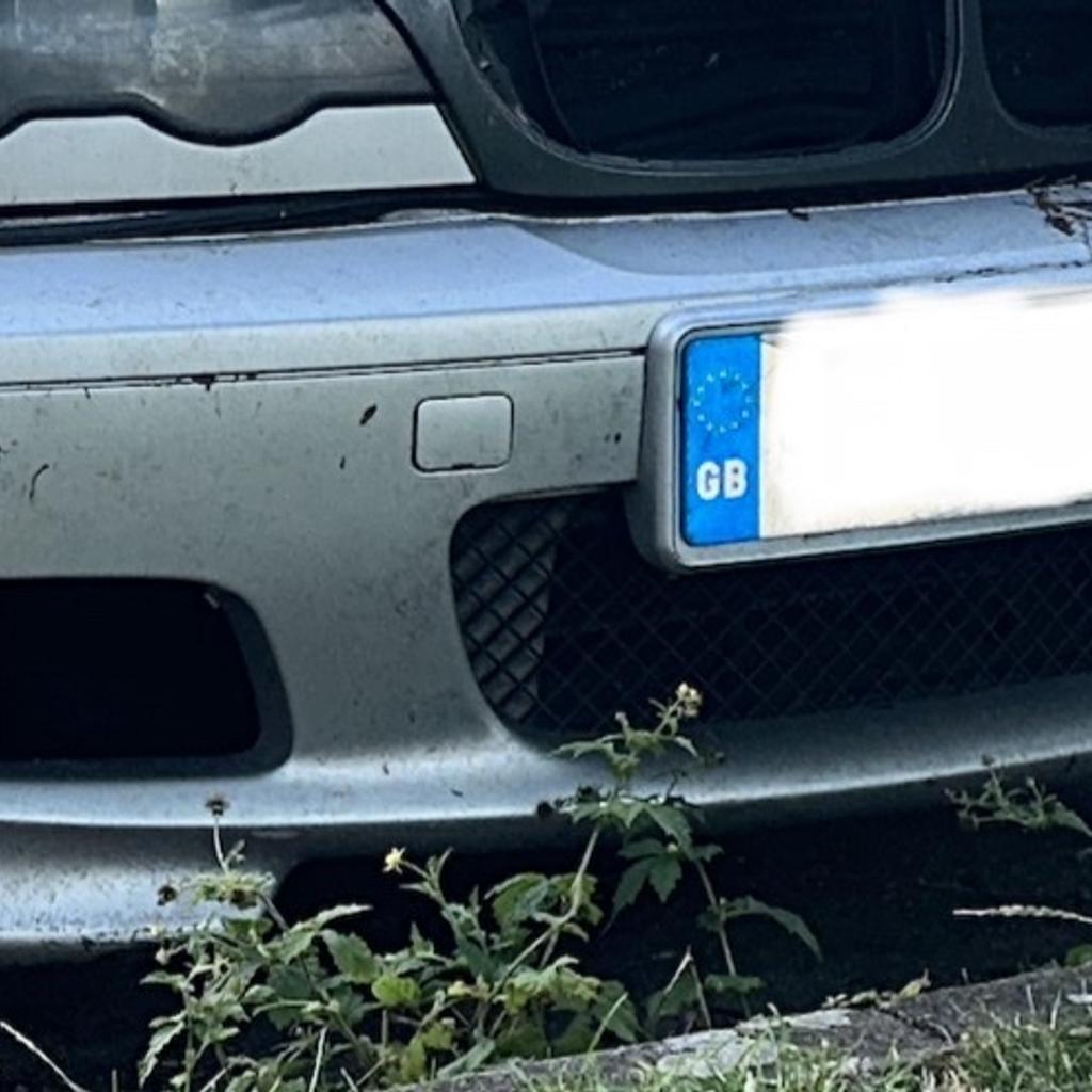 2002 BMW E46 M Sport Front Bumper & fog lights

Towing eye cap is missing

Silver

Few scratches on the bottom

Cash or bank transfer on collection please