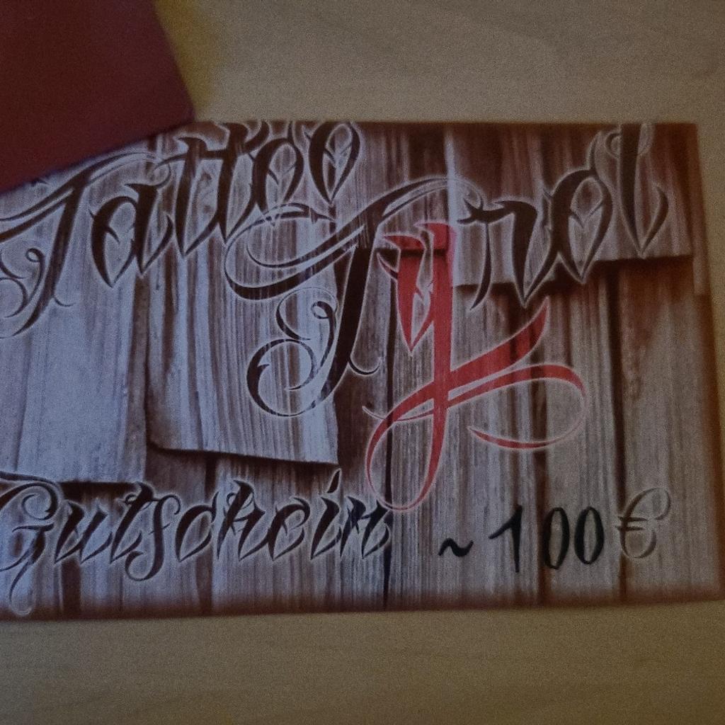 Verkaufe 100€ Tattoogutschein von Tattoo Tyrol