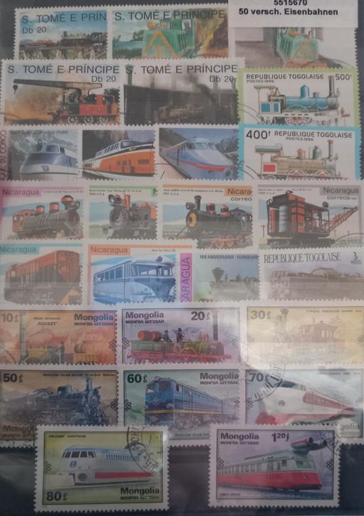 Buy & Sell Merseyside Saint Helens - Photos for 50 train locomotive stamps lot 2