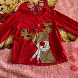 Next Girls Christmas jumper shirt, size:4-5years