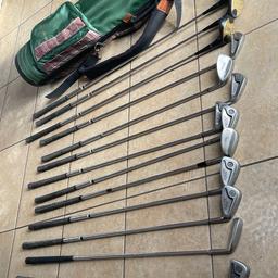 Set of golf clubs and bag. £80
I am selling for my friend he no longer use now.
All sold as seen. No lower offers.
Cash on collection. No delivery.
From pet and smoke free house.