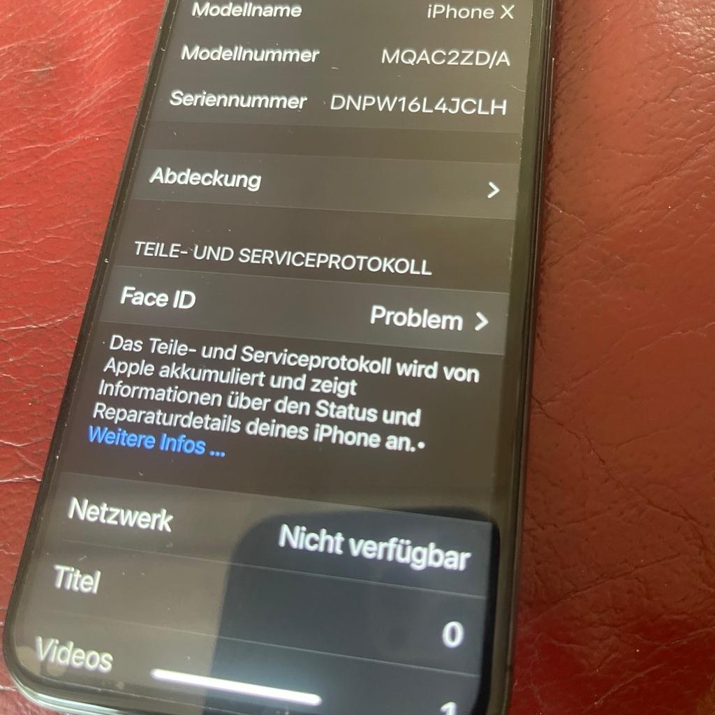 iPhone X
64 GB
schwarz
neuer Akku
Face ID keine Funktion siehe Meldung
Volle Funktionalität
ab Werk frei - (ALLE KARTEN)

da Privatverkauf, KEINE GARANTIE,KEINE GEWÄHRLEISTUNG und KEINE RÜCKNAHME