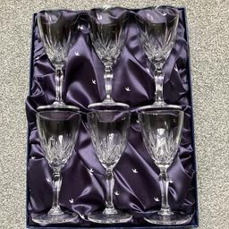 Beautifully Presented 24% Lead Crystal Cathedral Glasses

Box also comes with outer protective cover

Never Been Used

Excellent Condition

Bought around 1990

Smoke/Pet Free Home

Pickup S61