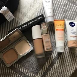 Here I have foundation some used but still full the white top is zara all the lot for £6