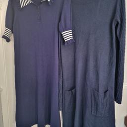 2 x navy wollen dresses size 12. 1 from Oasis, 1 from TU. Both in good condition.