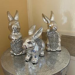 Set 3 bling rabbits