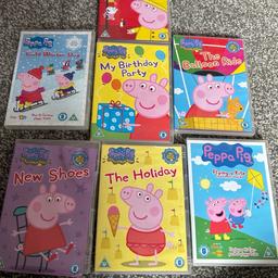 Collection of peppa pig dvds 7 in total