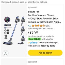 Buture cordless vacuum cleaner still in the box includes all relevant paperwork around half price collection Eastham wirral