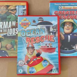 Fireman Sam DVDs x 3.  Greatest Rescue, Norman on the Loose and Ocean Rescue.