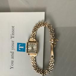 Tissot antique gold watch gold strap in good condition With paper work Can deliver cash on delivery Good working order
