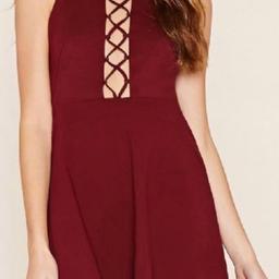 Label Small Approx Sizes 6-8 from Website.....Ladies Gorgeous BNWT Forever21 Burgundy Crisscross Lace Up Fit & Flare Going Out/Party Fashion Dress £4.99….Strood Collection or Post A/E…💕

Check out my other items...💕

Message me if wanting multi items save on postag…💕