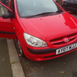 I have a red Hyundai getz year 2007 3 door 5 seat , petrol hatchback
1.1l ulez free
Millage 122485
Tax
Mot till 06.04.2024
2 keys
Air conditioning
Electric front windows
In car radio /cd
In good condition only issue is back seat clip on one side message or call for any enquiries or 1200 or best offer
No owners 5
