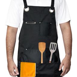 PREMIUM QUALITY MATERIAL】⭐This kitchen apron is made of durable heavy-duty, yet soft 8 oz cotton canvas with two pockets in the front and one big pocket, divided in the bottom middle. Used pure fabric for waist belt and neck strap for these funny aprons for women. This high-quality material is practical and fashionable. Machine washable and Long-lasting. Ideal for business or home use. Suitable for the kitchen, Restaurant, garden, butcher, coffee house, craft table or painting work.