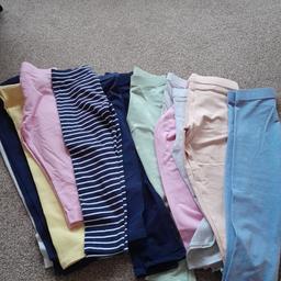 Selection of girls leggings x 12 pairs in various colours. Age 5-6 years. Excellent condition.