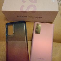 SAMSUNG S20 FE COLOUR CLOUD LAVENDER EXCELLENT CONDITION UNLOCKED TO ALL NETWORKS PERFECT WORKING ORDER BATTERY LIFE IS FANTASTIC CAN BE SEEN FULLY WORKING COMES BOXED WITH CHARGING CABLE & CASE PRICED TO SELL COLLECTION ONLY THANKYOU.