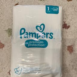 60stk. Pampers gr.1 premium protection
Original verpackt von biba
…sind leider für mein baby zu klein und habs im pamperslager übersehen…

Hätte sogar 2 großpackungen …