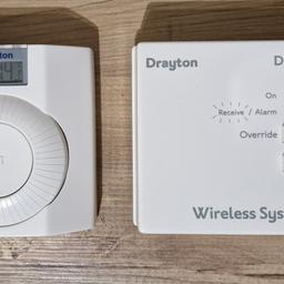 Drayton Digistat wireless room thermostat and receiver. Removed due to boiler replacement. Good working order and condition removed for upgrade. Can deliver.