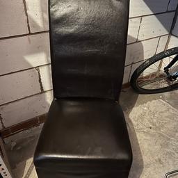 3 pairs of leather chains in good condition, formally dinner chairs but not needed anymore