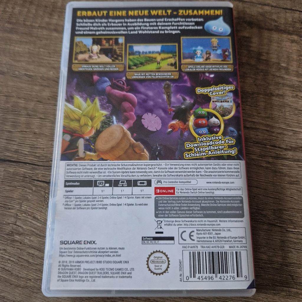 Verkaufe hier das Spiel Dragon Quest Builder 2 für die Nintendo Switch.

Preis zzgl. Wunschversand

Es handelt sich um ein Privatverkauf, keine Gewährleistung und Rücknahme.