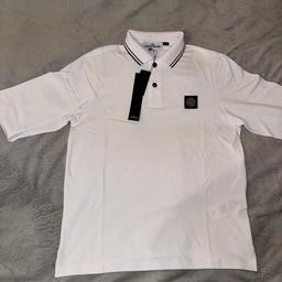 Stone Island Long Sleeve Polo Shirt - White
Small
Slim fit

New, comes sealed.