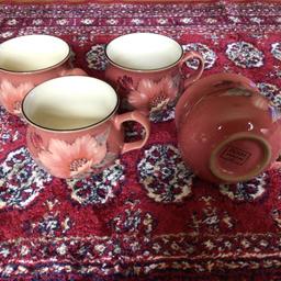 4 denby tea cups