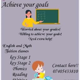 Home Tuition classes for English and Math Subjects