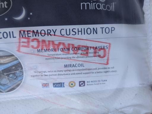 Buy & Sell Greater Manchester Bolton - Photos for New nqp king silentntight memory cushion matt