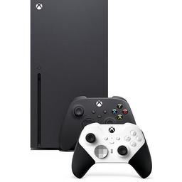 xbox series x. 2elite controllers and 1 original controller and Xbox official wireless headset..