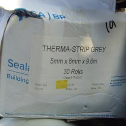 30 x rolls off thermal strip  i think if is used for insulation; i have a few boxes of thes in different sizes £40 a box