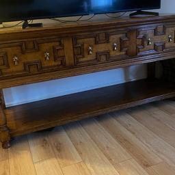 Beautiful reproduction antique sideboard 
68 inches long by 20 inches deep by 32 inches high
Condition is like new. Only selling as it doesn’t fit in new house.