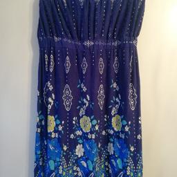 Size 8 strapless boob tube style summer dress/Tunic depending how short you will wear but in great used condition with some slight bobbling.
From a smoke free home.
96% Viscose 4% Elastane