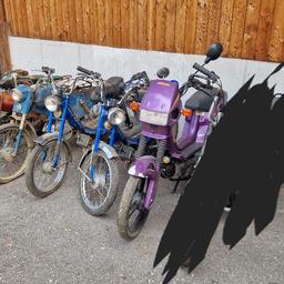 Scheunenfunde Moped konvolut Zu verkaufen
Benelli
Demm
Victoria
Tomos
2Stk Suzuki Eko
Atala Risatto
Preis für Alles zusammen
einzelpreis nach anfrage