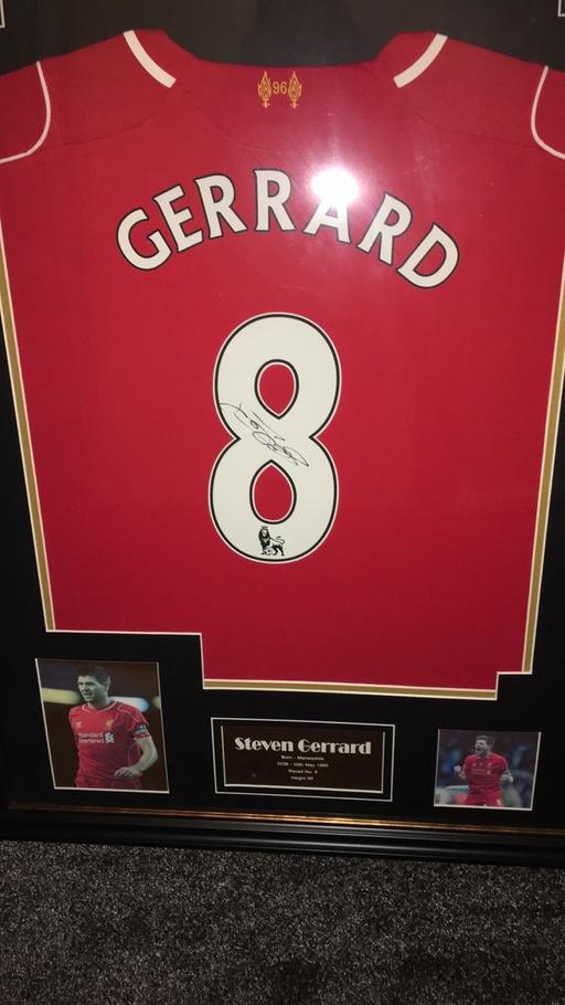 Buy & Sell Nottinghamshire Nottingham - Photos for Steven Gerrard Framed Signed Shirt