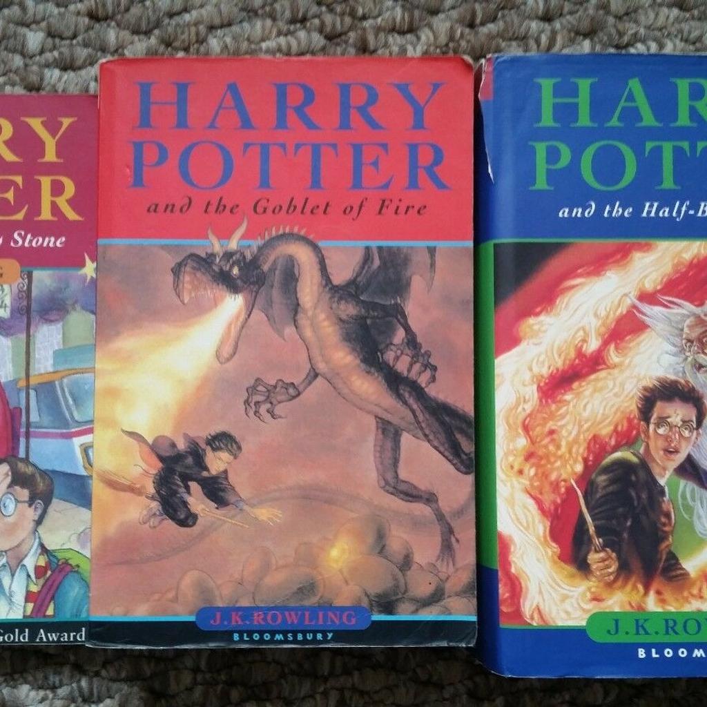 Joblot of 3 Harry Potter books, rare.
Harry Potter and the Goblet of Fire
Harry Potter and the half blood prince hardback
2 cm tear on the paper jacket hence low price
first edition
Harry Potter and the Philosopher's Stone (Book 1)