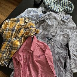 Boys different designer shirts. Ages free m 4-8 years.
All shirts are in very good condition.
Collection only. Selling as a bundle all for £25.