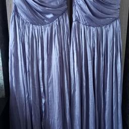 Anaya Petite Bridesmaid satin one shoulder thigh split dress in lilac. Two dresses one size 6, the other size 12. Brought as bridesmaid dresses but too big. £20 EACH.