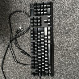 System OS- PC, Mac, Xbox, PS4
Lighting - Perkey RGB
Key switches- Mechanical
Dynamic PER-KEY RGB ILLUMINATION

If want more information regarding this keyboard please check their official website.

*BIT DIRTY INSIDE KEYBOARD*
*ALL KEYS FUNCTION CORRECTLY*
*NO WRIST REST AVAILABLE*