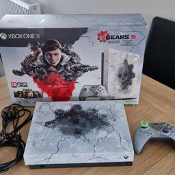I am Selling a Gears 5 themed Xbox One X 1TB console with a Xbox Gears 5 themed Wireless controller... (Game not included)

These are great looking consoles and are limited editions.

The console is boxed and in excellent condition.

This will be listed for 1 week only... if not sold, will be removed and kept.

RRP :- £350.00

I am selling for only £180.00 ... Offers are excepted - (Sensible offers please)

please contact me for any questions.

COLLECTION ONLY...