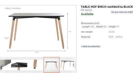 Buy & Sell West Midlands Wolverhampton - Photos for Item international table mdf birch 120x80x74