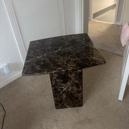 Beautiful brown solid marble side table very heavy. Like new collection only will need 2 people to collect collection se26